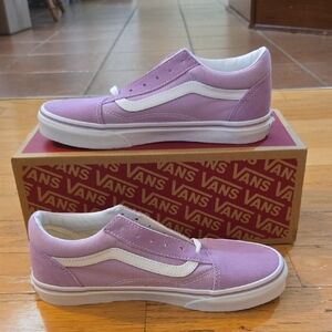 Vans Old Skool Canvas Skateboarding Sneaker Size 5.5 Lupine/True White
